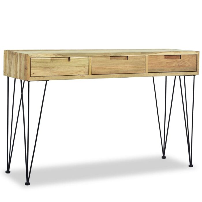 Table console 120x35x76 cm Teck massif – Image 4