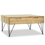 Table basse 80x80x40 cm Teck massif – Image 2
