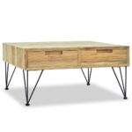 Table basse 80x80x40 cm Teck massif – Image 4
