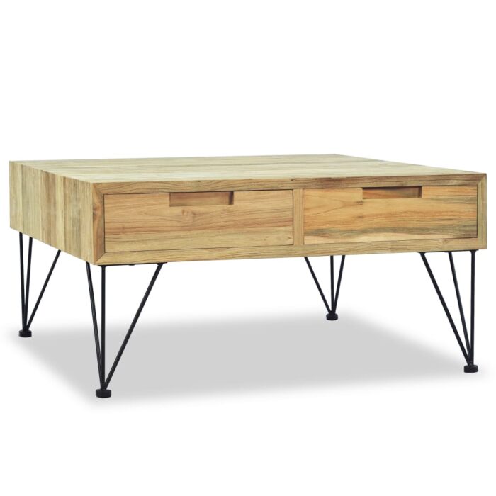 Table basse 80x80x40 cm Teck massif – Image 4