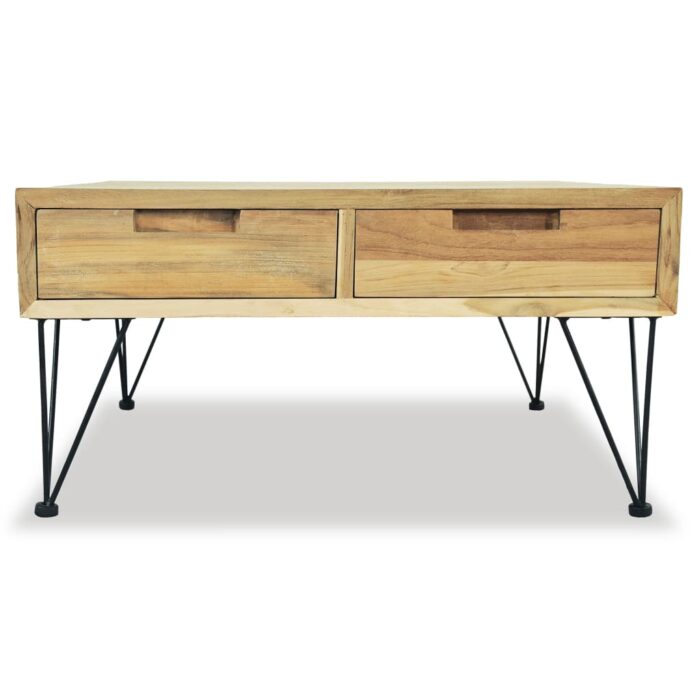 Table basse 80x80x40 cm Teck massif – Image 5