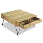 Table basse 80x80x40 cm Teck massif – Image 6