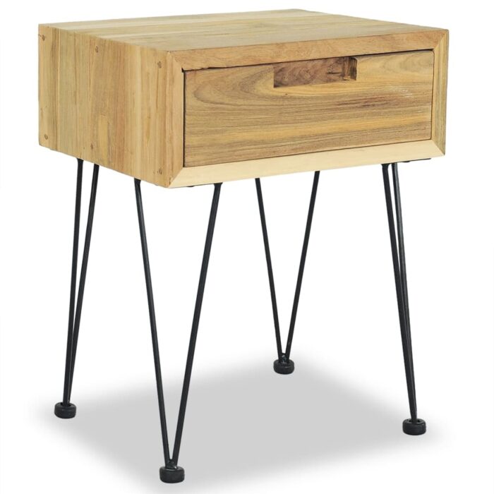 Table de chevet 40x30x50 cm Teck – Image 2