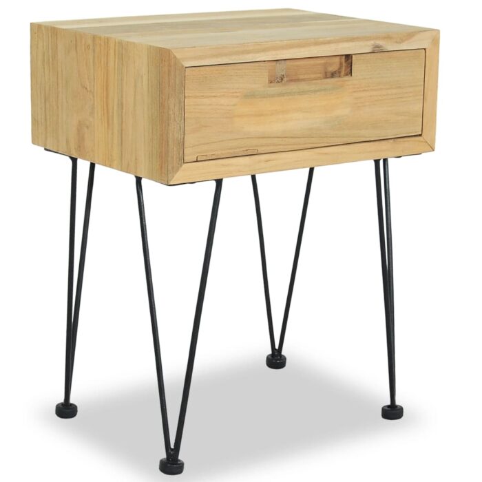 Table de chevet 40x30x50 cm Teck – Image 3