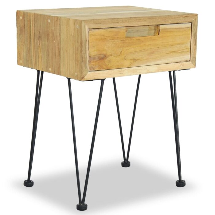 Table de chevet 40x30x50 cm Teck – Image 4