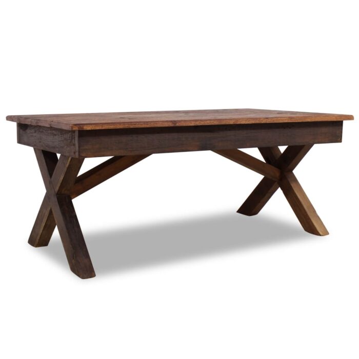 Table basse bois de récupération mélangé 110x60x45 cm – Image 1