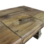Table basse bois de récupération mélangé 90x50x35 cm – Image 2