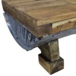 Table basse bois de récupération mélangé 90x50x35 cm – Image 4
