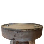 Table basse bois de récupération mélangé 60x45 cm argenté – Image 3