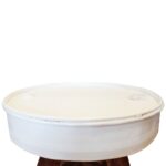 Table basse Bois de récupération massif 60x45 cm Blanc – Image 2