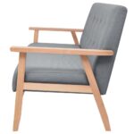 Canapé à 3 places Tissu Gris clair – Image 3