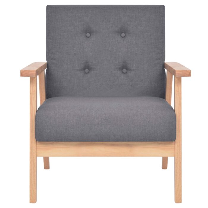 Fauteuil Gris foncé Tissu – Image 2