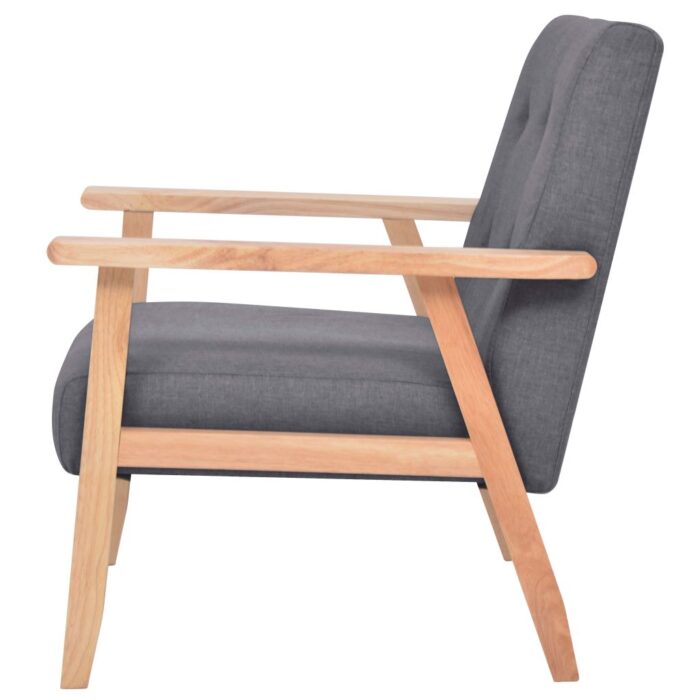Fauteuil Gris foncé Tissu – Image 3
