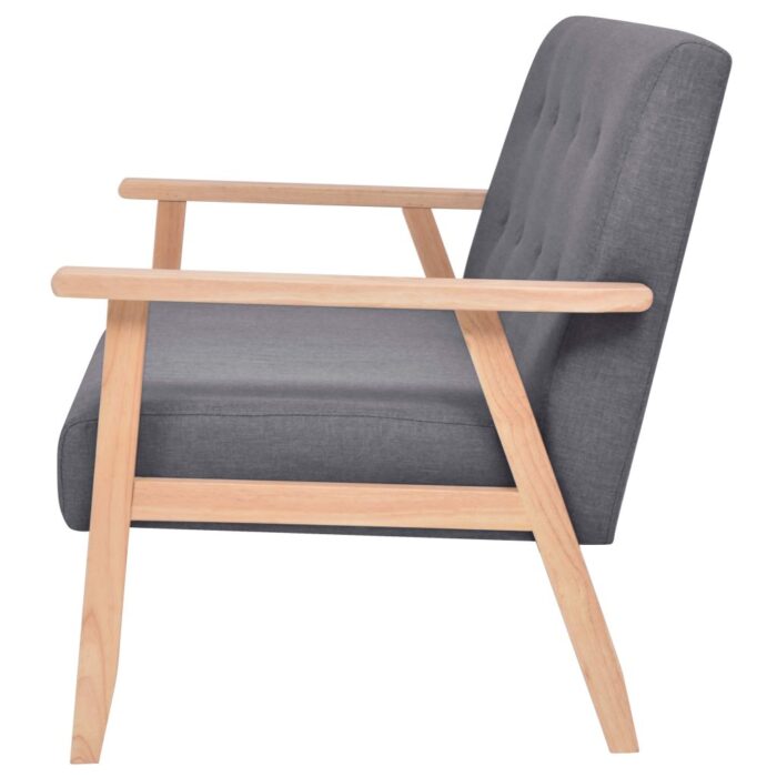 Canapé à 2 places Tissu Gris foncé – Image 3