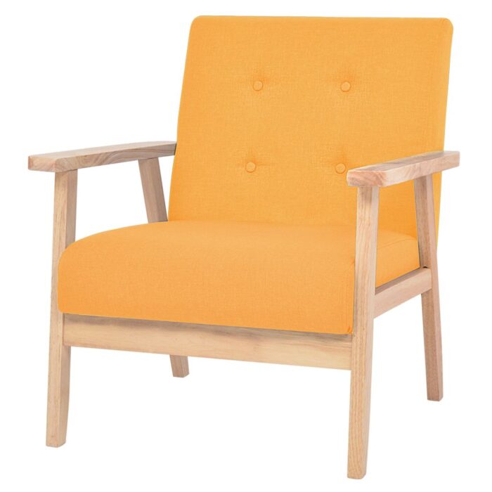 Fauteuil jaune tissu – Image 1
