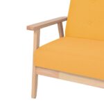 Fauteuil jaune tissu – Image 4