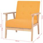 Fauteuil jaune tissu – Image 6