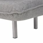 Fauteuil pivotant et canapé-lit Gris clair Tissu – Image 10