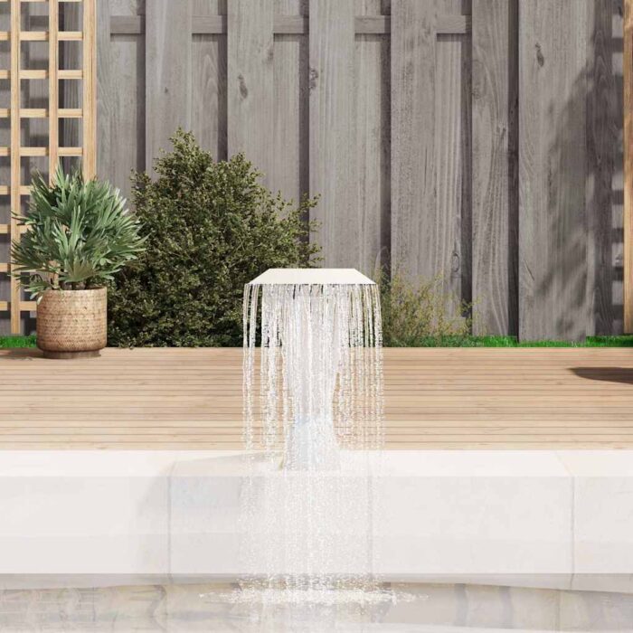 Fontaine d'étang Acier inoxydable 64 x 30 x 52 cm Argenté – Image 7