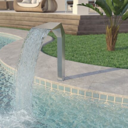 Fontaine d'étang Acier inoxydable 50 x 30 x 90 cm Argenté