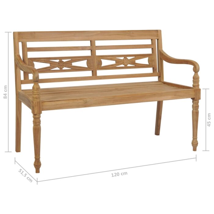 Banc Batavia 120 cm Teck – Image 4