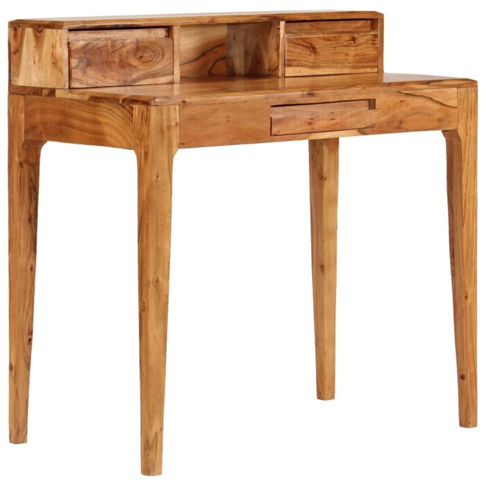 Bureau avec tiroirs Bois massif 88 x 50 x 90 cm – Image 1