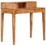 Bureau avec tiroirs Bois massif 88 x 50 x 90 cm – Image 10