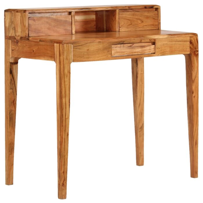 Bureau avec tiroirs Bois massif 88 x 50 x 90 cm – Image 11