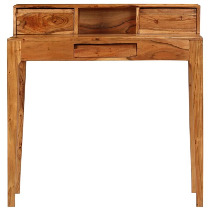 Bureau avec tiroirs Bois massif 88 x 50 x 90 cm – Image 2