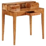 Bureau avec tiroirs Bois massif 88 x 50 x 90 cm – Image 3