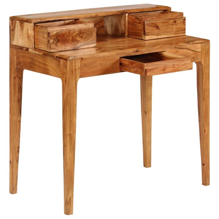 Bureau avec tiroirs Bois massif 88 x 50 x 90 cm – Image 3