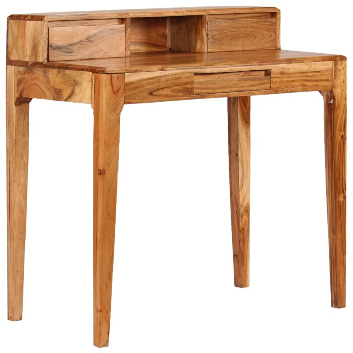Bureau avec tiroirs Bois massif 88 x 50 x 90 cm – Image 8