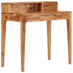 Bureau avec tiroirs Bois massif 88 x 50 x 90 cm – Image 9