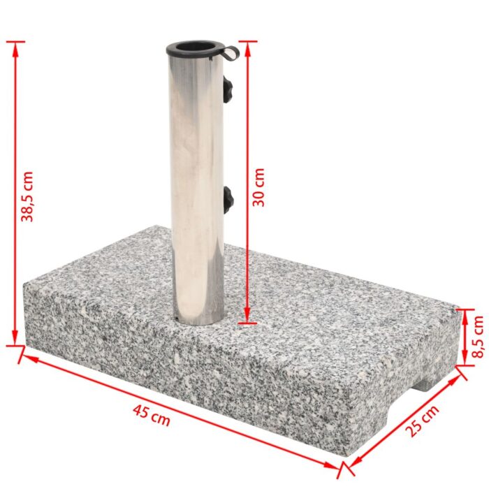 Socle de parasol Granite rectangulaire 25 kg – Image 7