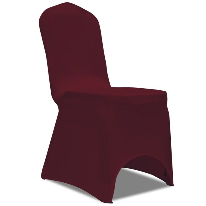 Housse de chaise extensible 100 pcs Bordeaux – Image 1