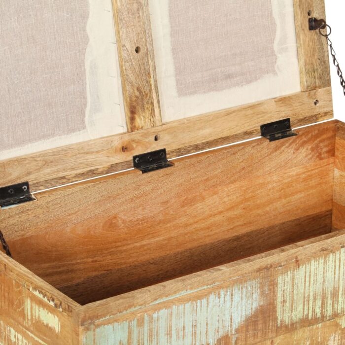 Banc de rangement Bois massif recyclé 80 x 40 x 40 cm – Image 2