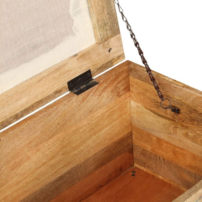 Banc de rangement Bois massif recyclé 80 x 40 x 40 cm – Image 5