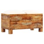 Banc de rangement Bois massif recyclé 80 x 40 x 40 cm – Image 9