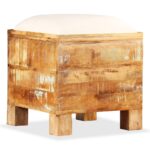 Banc de rangement Bois massif recyclé 40 x 40 x 45 cm – Image 10