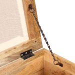 Banc de rangement Bois massif recyclé 40 x 40 x 45 cm – Image 5