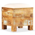 Banc de rangement Bois massif recyclé 40 x 40 x 45 cm – Image 9