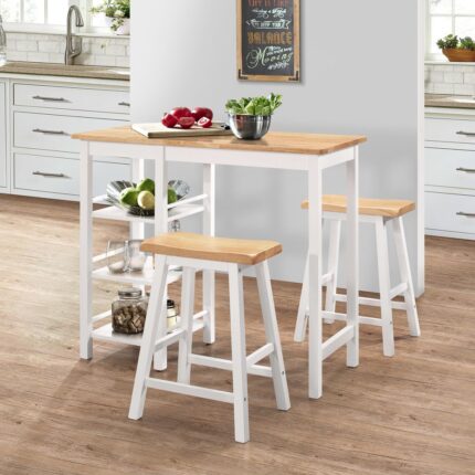 Ensemble de bar 3 pcs MDF Blanc
