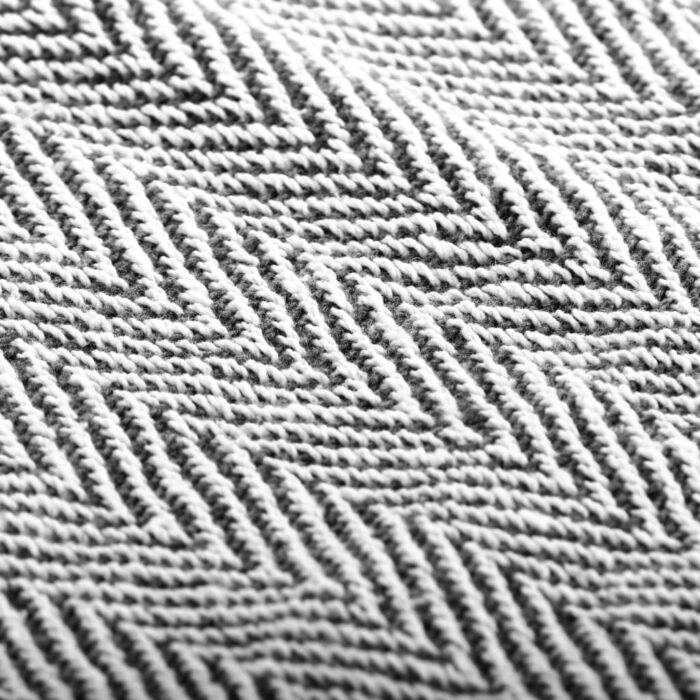 Couverture coton à chevrons 125x150 cm Bleu marine – Image 2