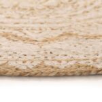 Tapis Jute tressé imprimé 120 cm rond – Image 2
