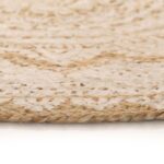 Tapis de sol Jute tressée imprimée 150 cm Rond – Image 2