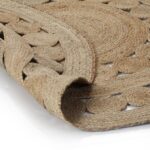 Tapis Jute design tressé 90 cm rond – Image 2