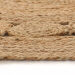 Tapis Jute design tressé 90 cm rond – Image 3