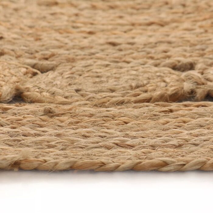 Tapis Jute design tressé 90 cm rond – Image 3