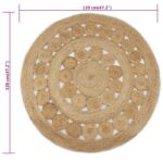 Tapis Jute design tressé 120 cm Rond – Image 5