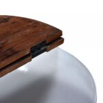 Ensemble de table basse 2pcs Bois récupération massif forme bol – Image 7